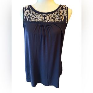 SKIES are blue navy top